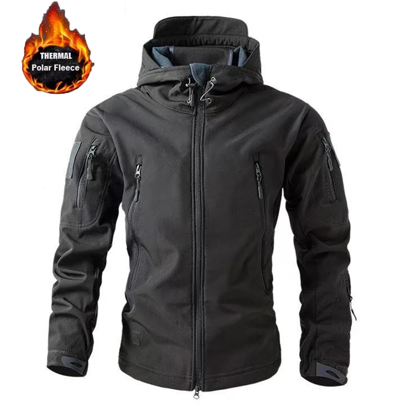 Sharkskin Soft-shell Tactical Jackets Camo Jacket Fleece Hooded Coat Manufacturers Trainning Hunting Clothes Outdoor Jacket
