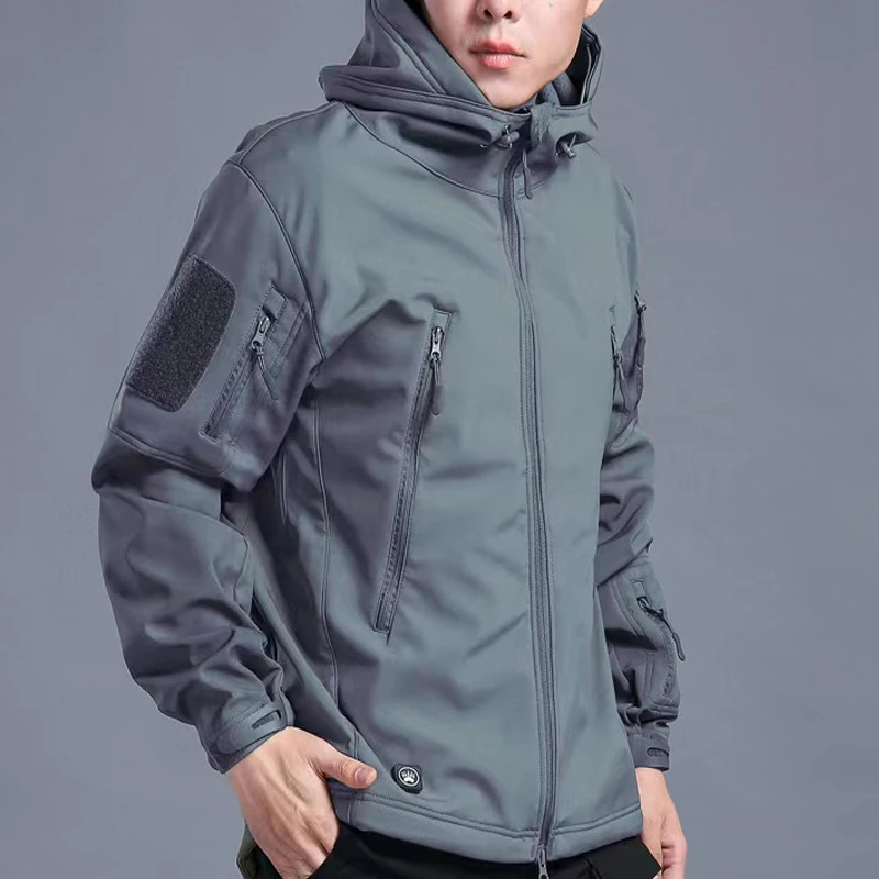 Sharkskin Soft-shell Tactical Jackets Camo Jacket Fleece Hooded Coat Manufacturers Trainning Hunting Clothes Outdoor Jacket
