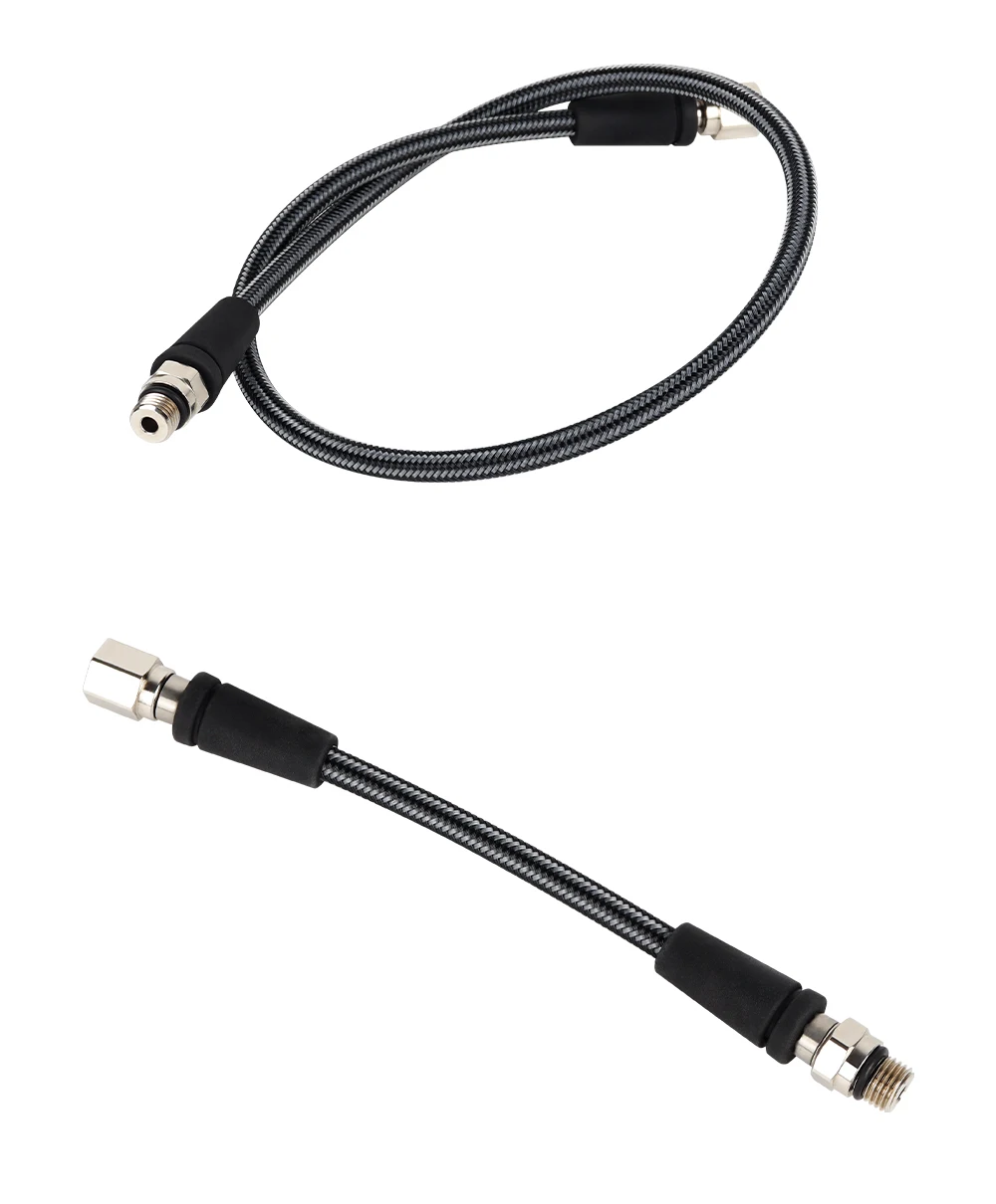 DIDEEP Diving Carbon Fiber Braided High Pressure Tube, Scuba Diving Residual Pressure Hose, Can Be Connected to Pressure Sensor