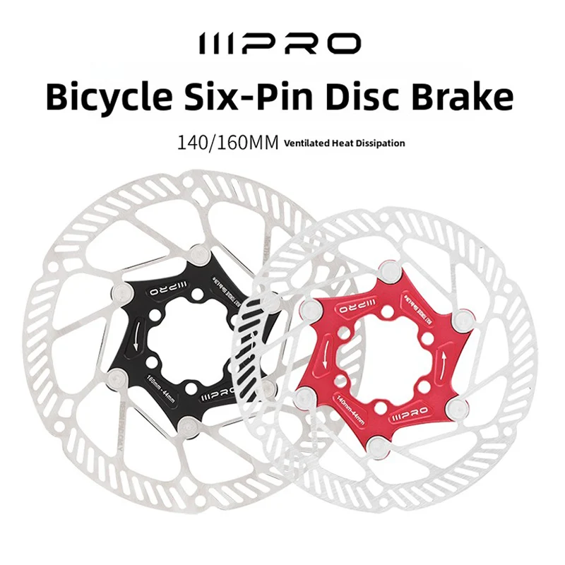 IIIPRO IV4 Bicycle Hydraulic Brakes Set 4 Piston Bike Hydraulic Disc Brake Set 160mm Road MTB Oil Pressure Brake Disc