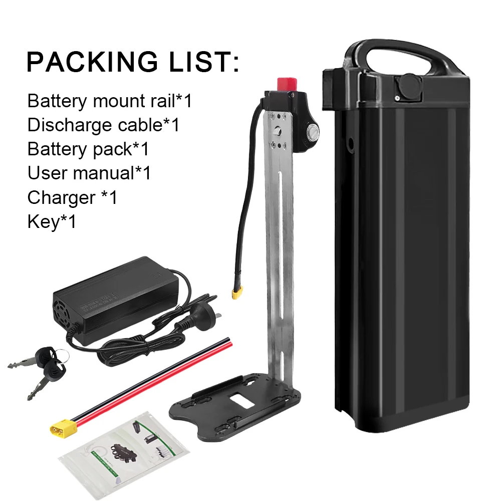 48V 52V 20Ah 30Ah Foldable New Haiba Lithium Battery for Fiido T1 L2 L3 Engwe X5 Electric Bike Battery 500W 1000W 1500W Motor