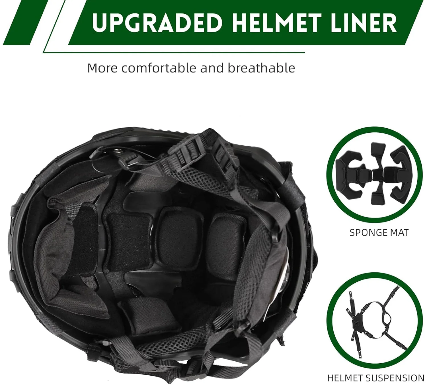 FAST Tactical Protective Helmet Adjustable Tactical Helmet with Battery Pouch & Cover for Airsoft, Cosplay, Military Gear