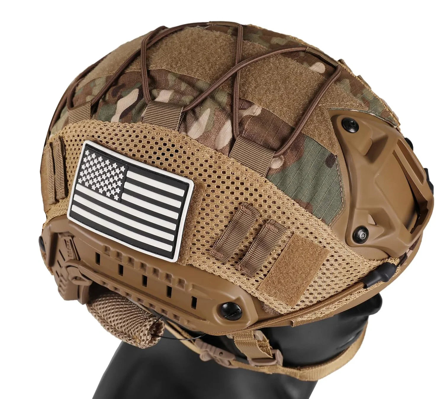 FAST Tactical Protective Helmet Adjustable Tactical Helmet with Battery Pouch & Cover for Airsoft, Cosplay, Military Gear
