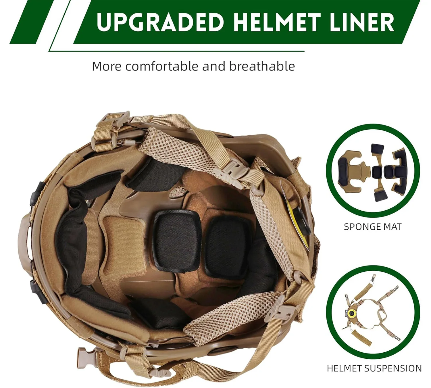 FAST Tactical Protective Helmet Adjustable Tactical Helmet with Battery Pouch & Cover for Airsoft, Cosplay, Military Gear