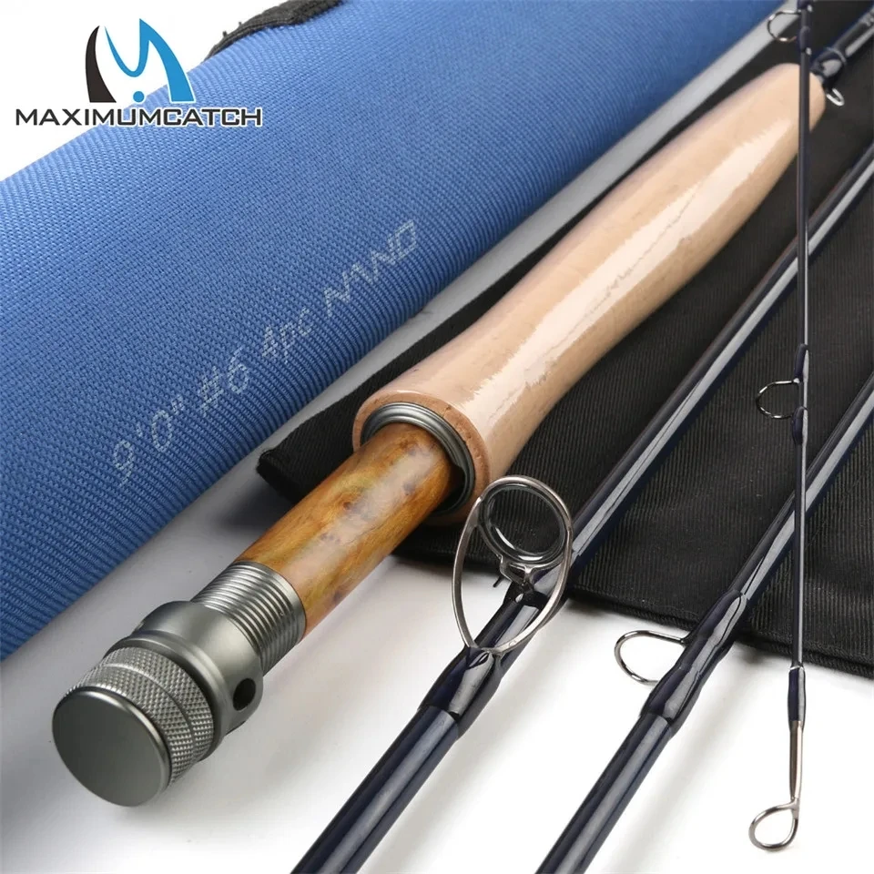 MAXIMUMCATCH 8.4-9ft 3-8WT Nano Ultralight Fly Rod Fast Action IM12 Toray Carbon 4pcs Freshwater Fly Fishing Rod