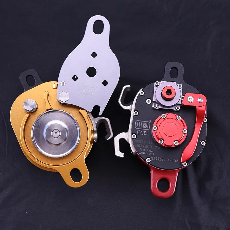 CCD/CCR Z150 Anti-drop Rope Climber Lift Drill Drive Pulley Eight Rings Ascender Power Doubling Climbing System Powered