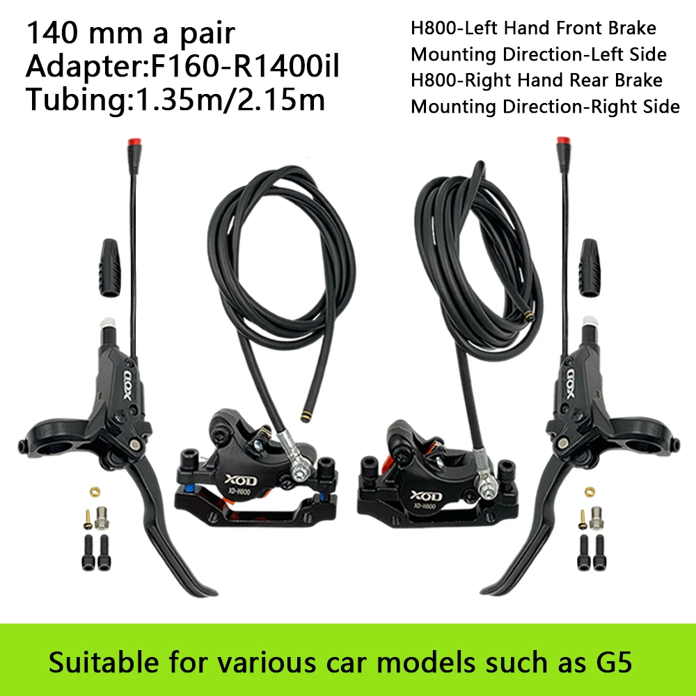 XOD Electric Scooter Brake H800/H880 Multiple Models Hydraulic Disc Brake For KUKirin G2 Master G2 MAX G3 Pro G4 G5 Accessory