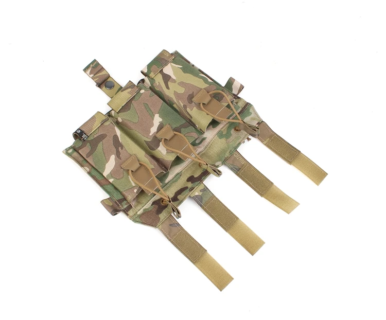 PEW TACTICAL Elastic Triple Mag Pouch 556 Magazine Front Panel Hunting Placard Hook And Loop SPC JPC Plate Carrier Airsoft FP19