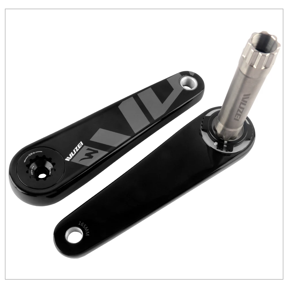 WUZEI Road Bike Carbon Crank 24mm Spindle 165 170mm Bicycle Crankset 8 Bolts Direct Mount Speed Bike Sprocket for Shimano R8000