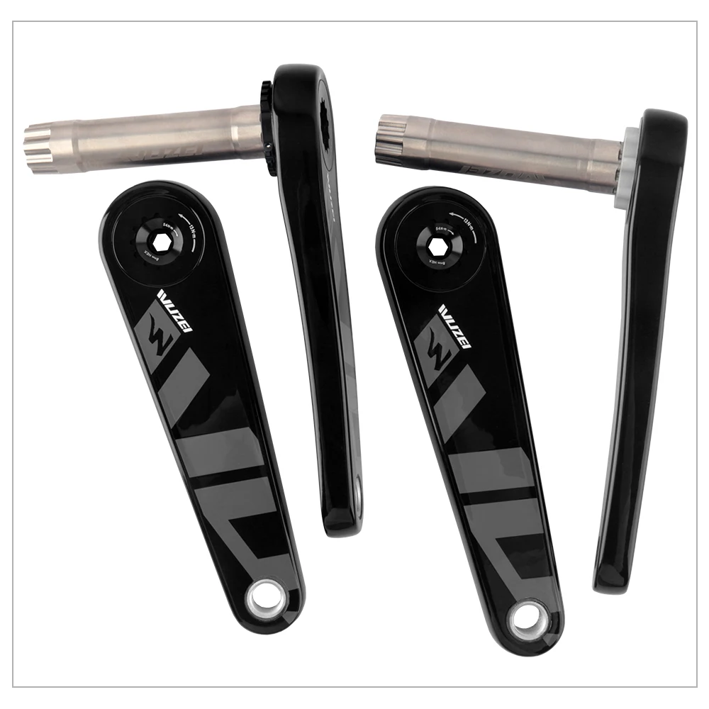 WUZEI Road Bike Carbon Crank 24mm Spindle 165 170mm Bicycle Crankset 8 Bolts Direct Mount Speed Bike Sprocket for Shimano R8000