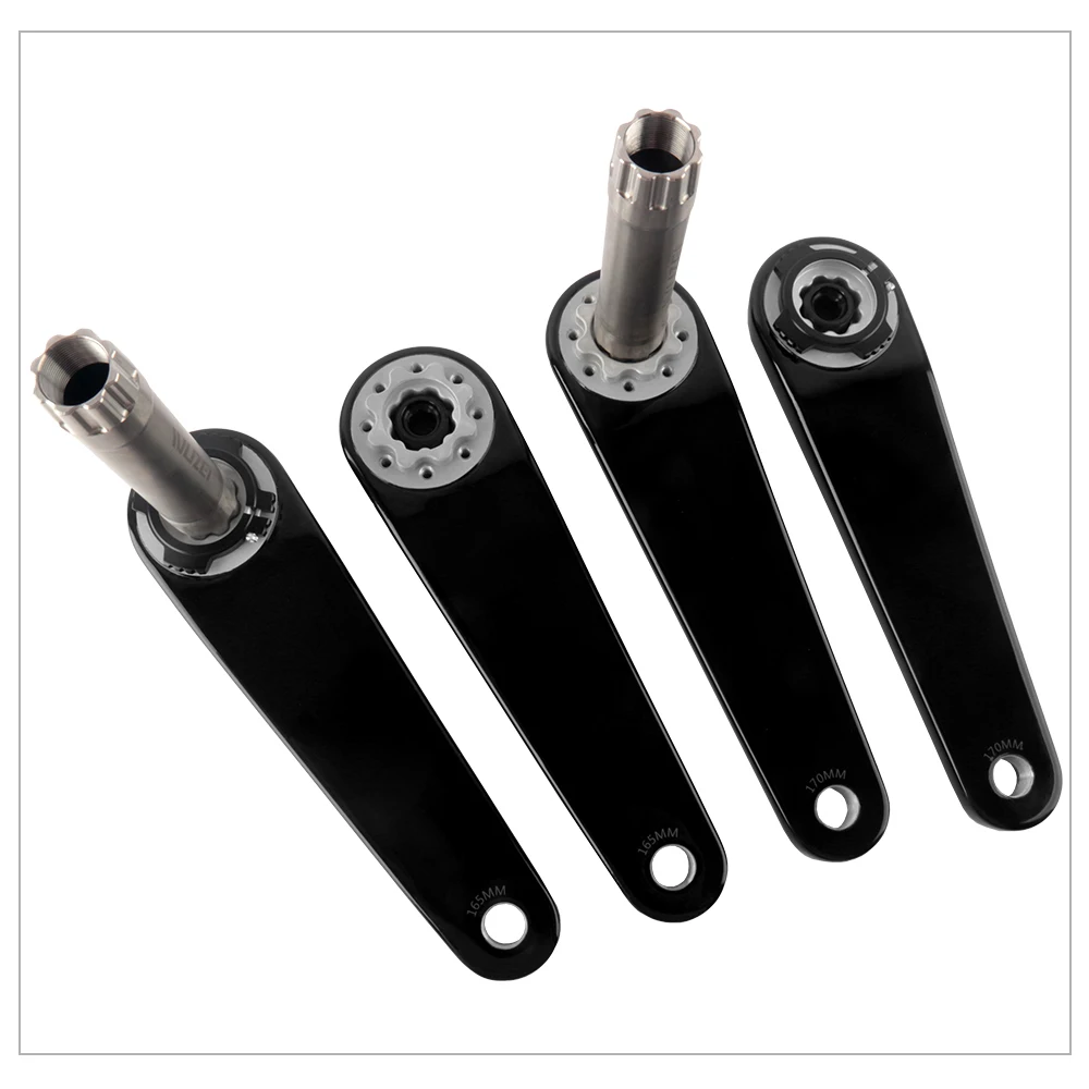 WUZEI Road Bike Carbon Crank 24mm Spindle 165 170mm Bicycle Crankset 8 Bolts Direct Mount Speed Bike Sprocket for Shimano R8000