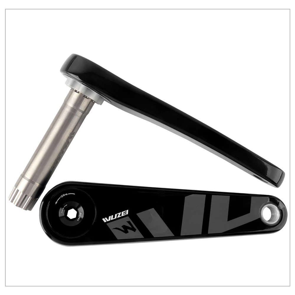 WUZEI Road Bike Carbon Crank 24mm Spindle 165 170mm Bicycle Crankset 8 Bolts Direct Mount Speed Bike Sprocket for Shimano R8000