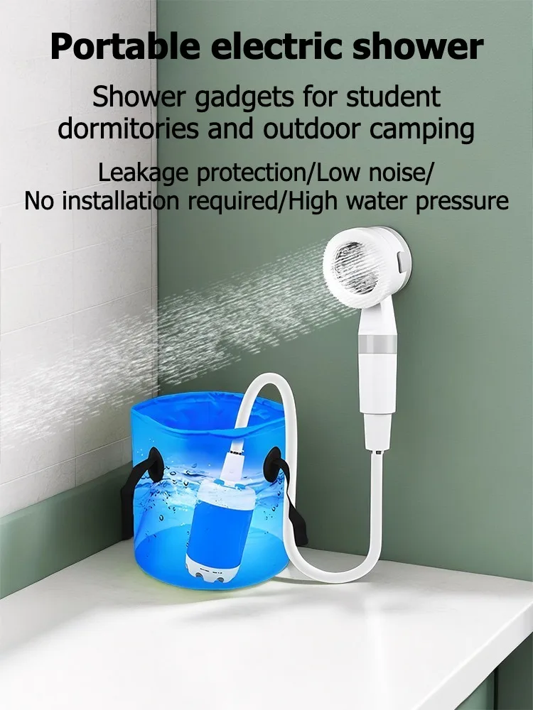No Need for Electricity Portable Camping Shower Outdoor Camping Shower Pump Rechargeable Electric Shower Pump with Smart Digital