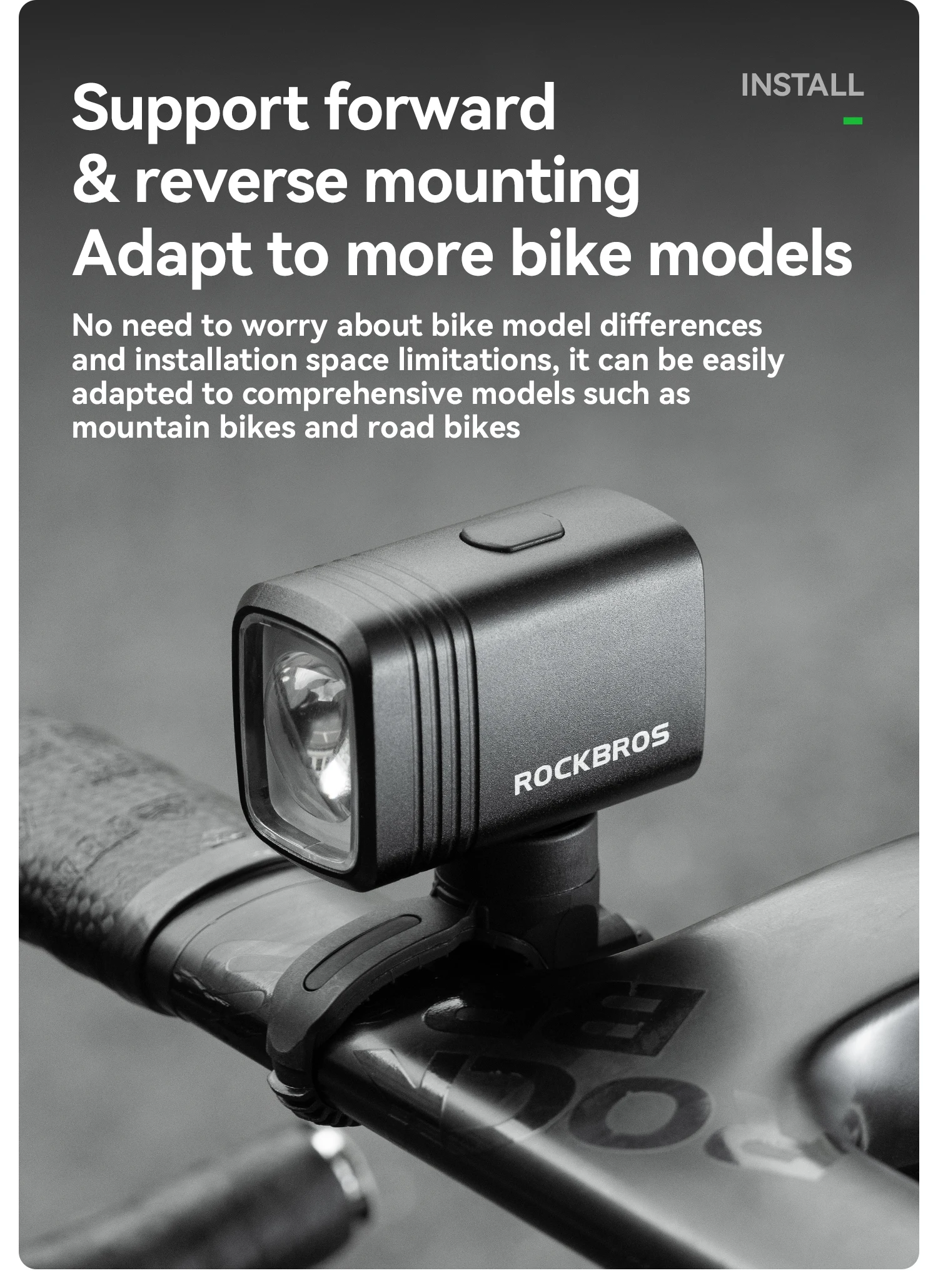 ROCKBROS 1000LM Bicycle Front Hanging Light Bike Headlight Cut-off Line Intelligent Power Display Screen High Brightness Light