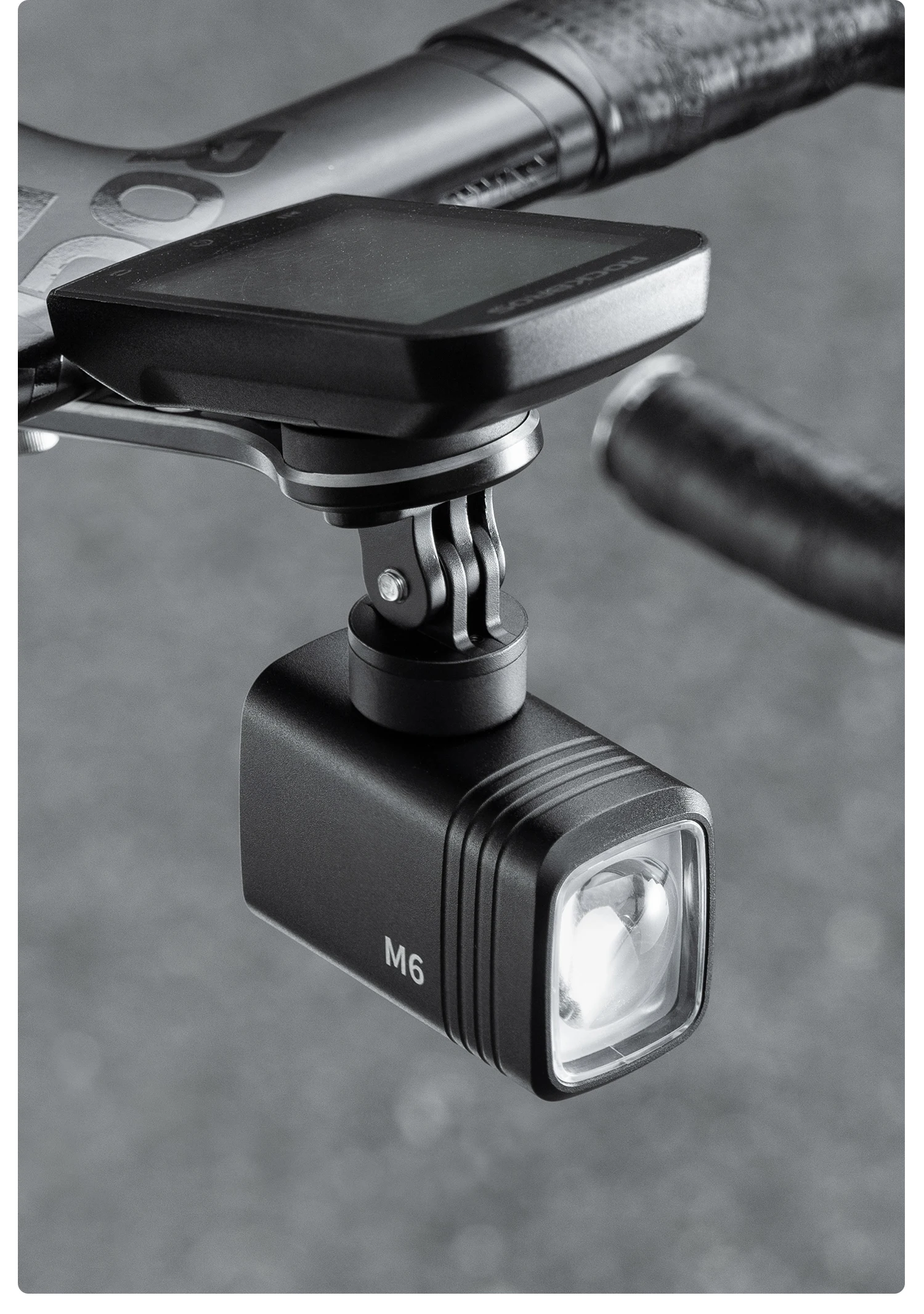 ROCKBROS 1000LM Bicycle Front Hanging Light Bike Headlight Cut-off Line Intelligent Power Display Screen High Brightness Light