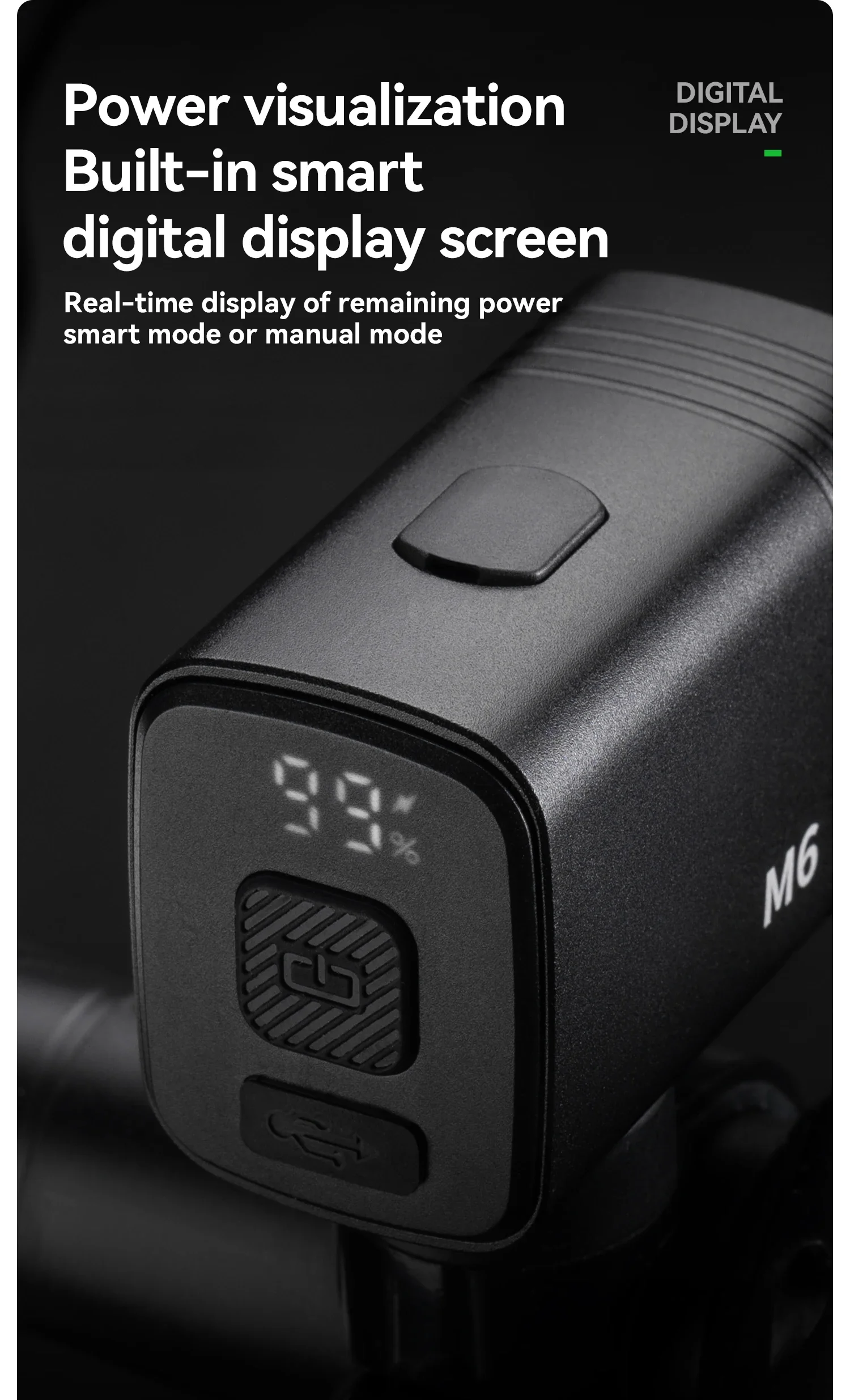 ROCKBROS 1000LM Bicycle Front Hanging Light Bike Headlight Cut-off Line Intelligent Power Display Screen High Brightness Light