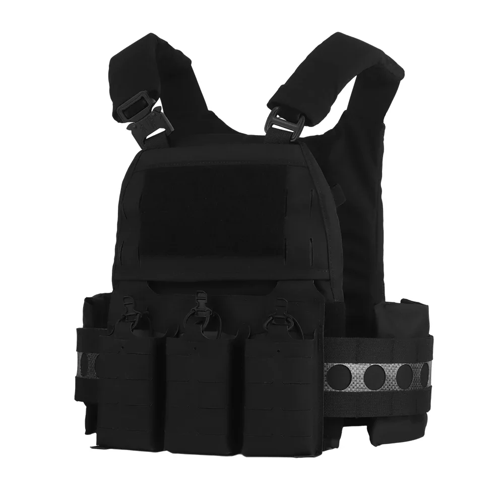 FCPC V5 Style Tactical Plate Carrier Vest – MOLLE Modular Hunting & Airsoft Vest with Back Panel Utility Pouch