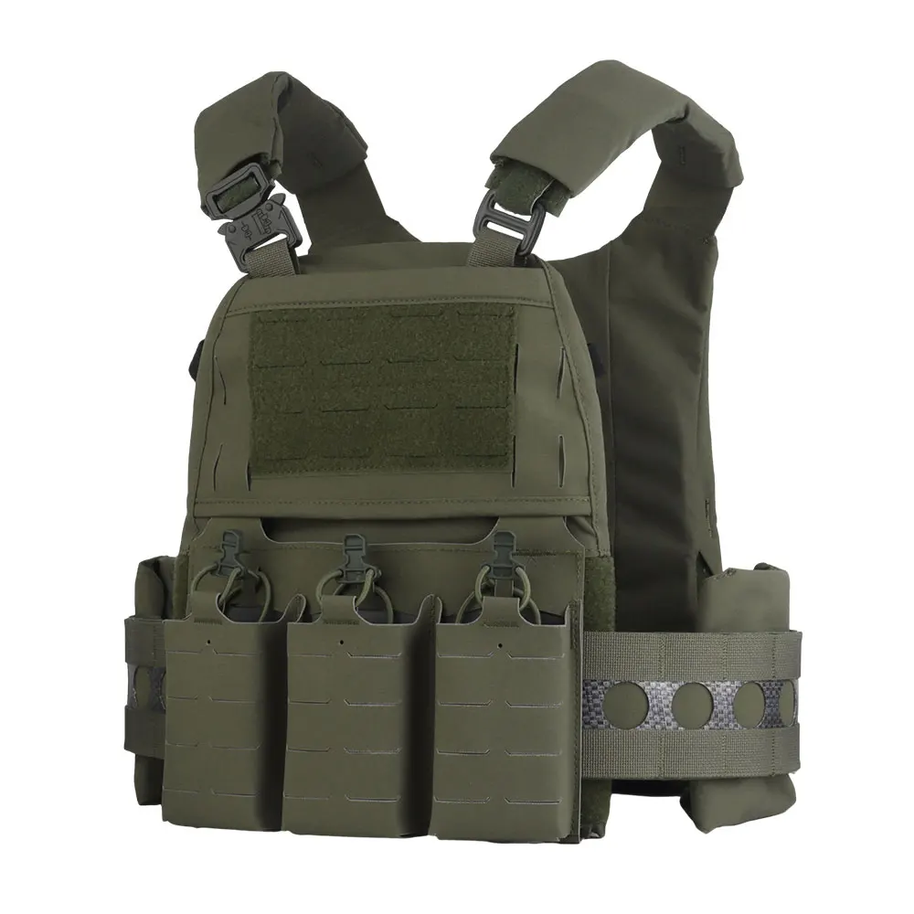 FCPC V5 Style Tactical Plate Carrier Vest – MOLLE Modular Hunting & Airsoft Vest with Back Panel Utility Pouch