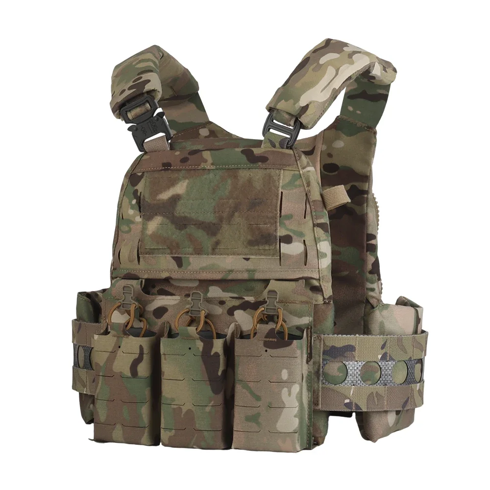 FCPC V5 Style Tactical Plate Carrier Vest – MOLLE Modular Hunting & Airsoft Vest with Back Panel Utility Pouch