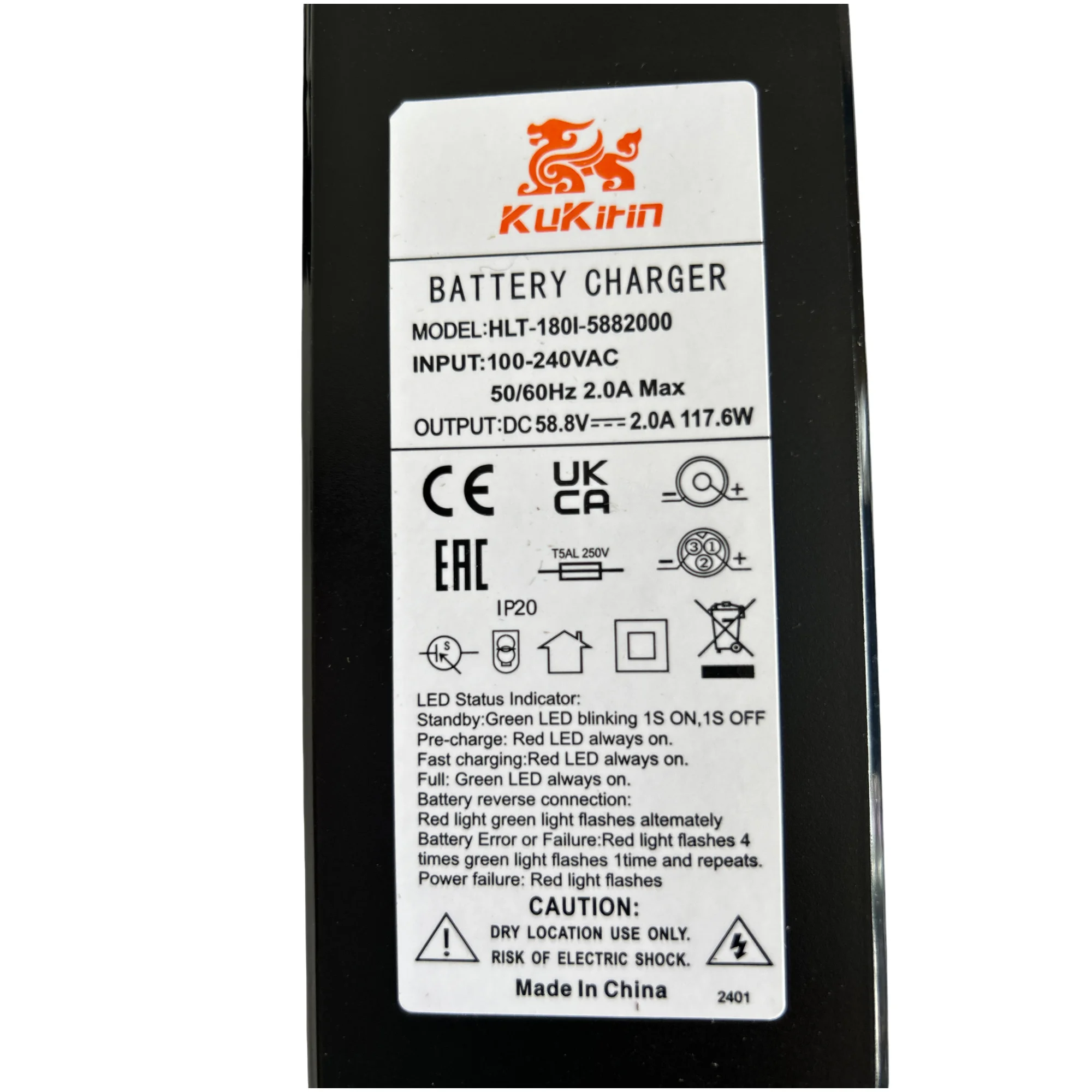 Original 58.8V 2.0A Lithium Charger For Kukirin G2 Master Electric Scooter Kugoo Kirin G2master Battery Charger Parts