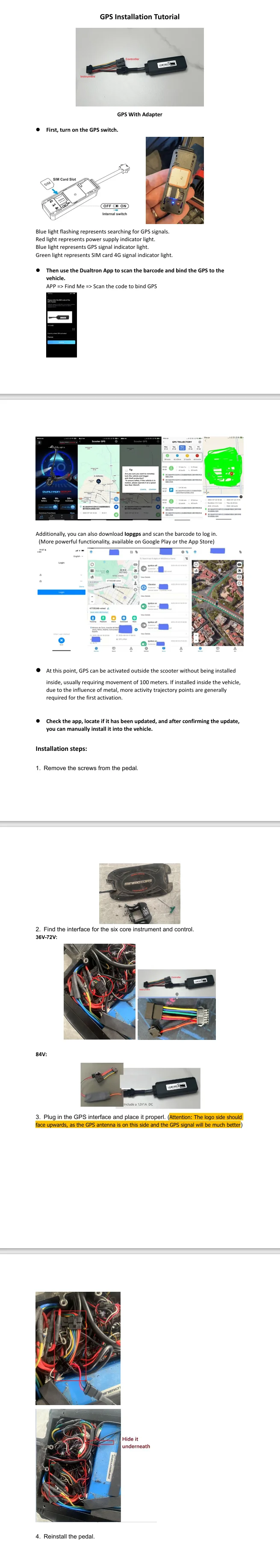 Official Dualtron 84V GPS Tracker Suit for Dualtron New Storm Limited Dualtron X Limited 84V GPS Tracker Dualtron Storm Limited