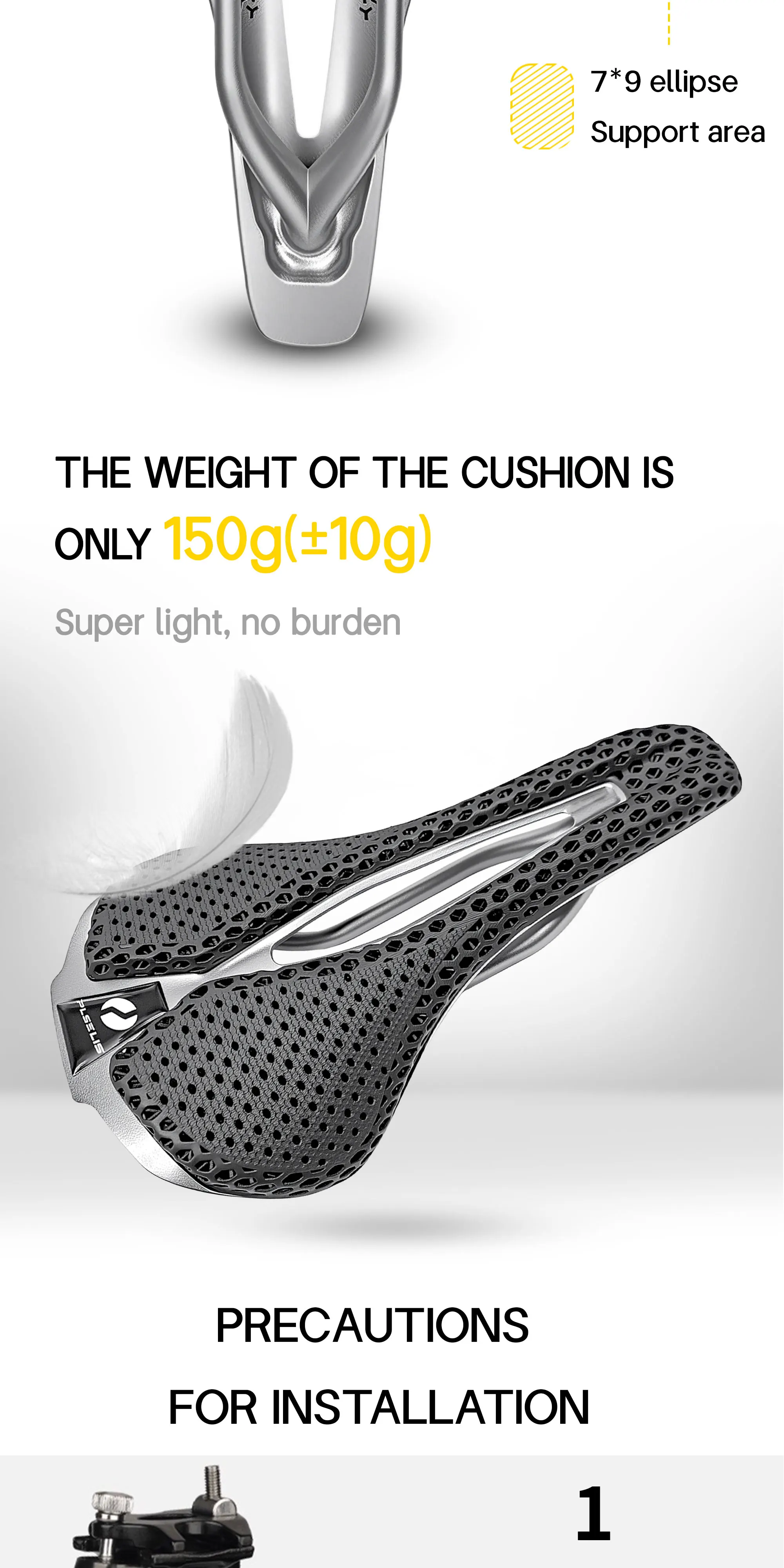 Plselis Specialized Road Bicycle Titanium Alloy Integrated Bottom Bracket Lightweight 150g 3D Printed Ergonomic Cycling Gear