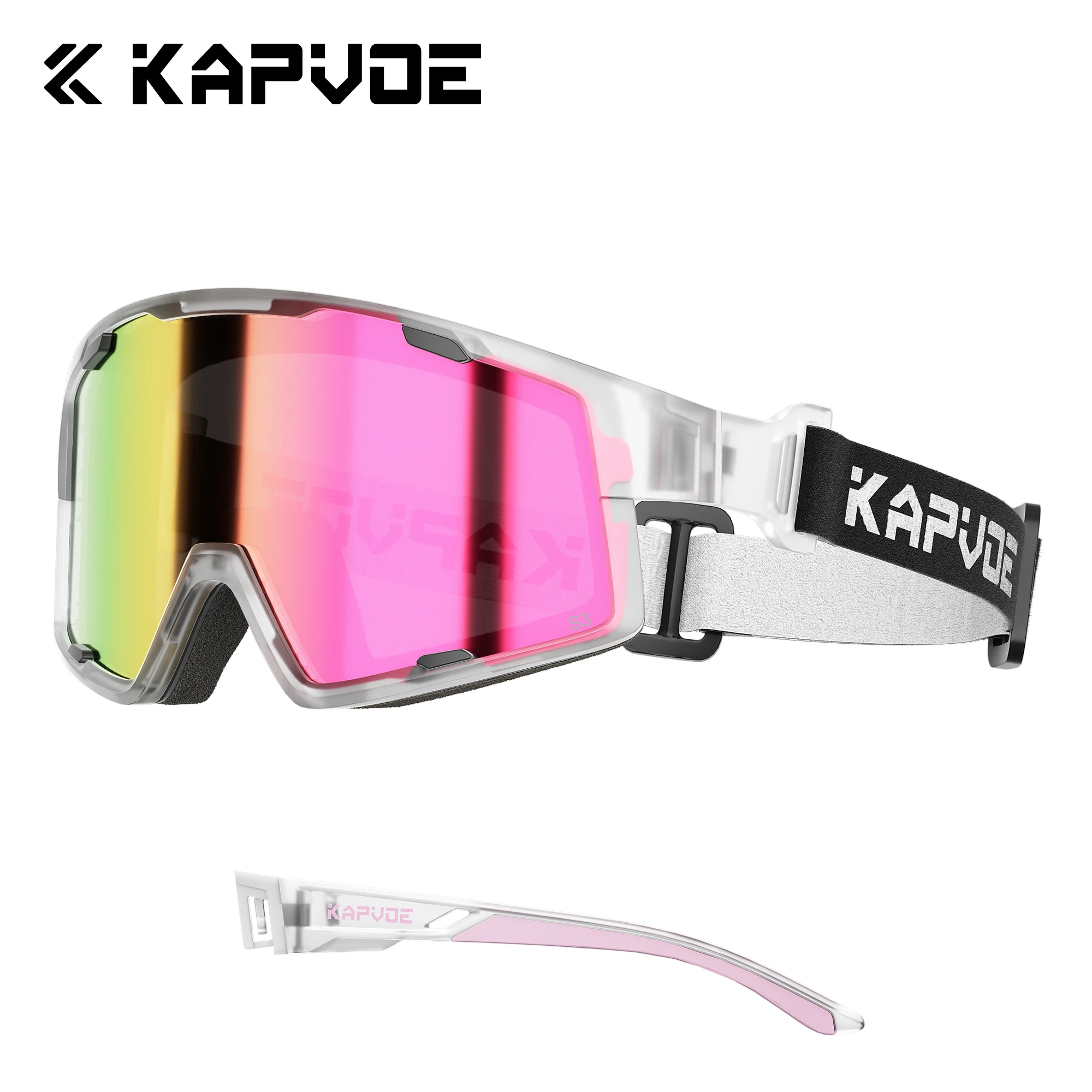 Kapvoe Skiing Eyewear for Men Goggles Anti-Fog Lenses UV400 Protection Women Ski Goggles Snow Sunglasses Sports Eyewear 2026