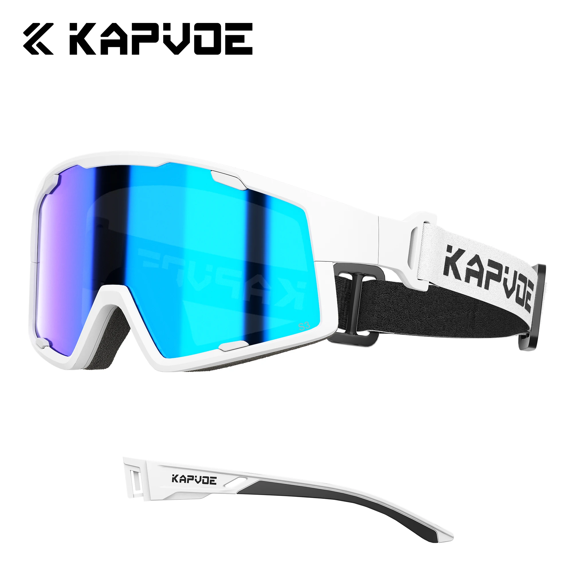 Kapvoe Skiing Eyewear for Men Goggles Anti-Fog Lenses UV400 Protection Women Ski Goggles Snow Sunglasses Sports Eyewear 2026