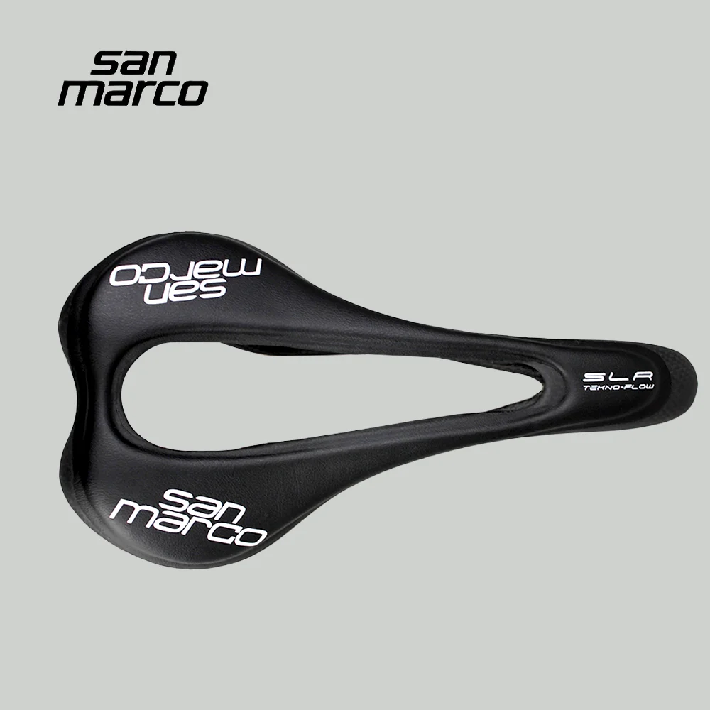 Lightweight San Marco Saddle SLR Full Carbon Bicycle Saddles Hollow Road MTB Mountain Hard Racing Bike Seat for Men Women 145mm