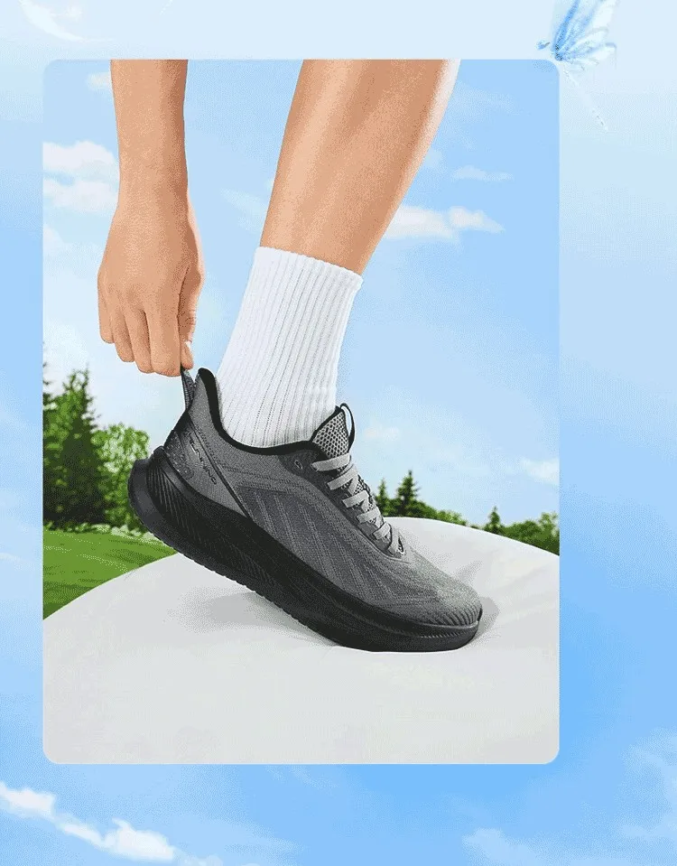 361 Degrees AirFeather 5.0 Men Running Shoes Wear-resistant Elastic Sole Lightweight Breathable Comfortable Sneakers 672612217