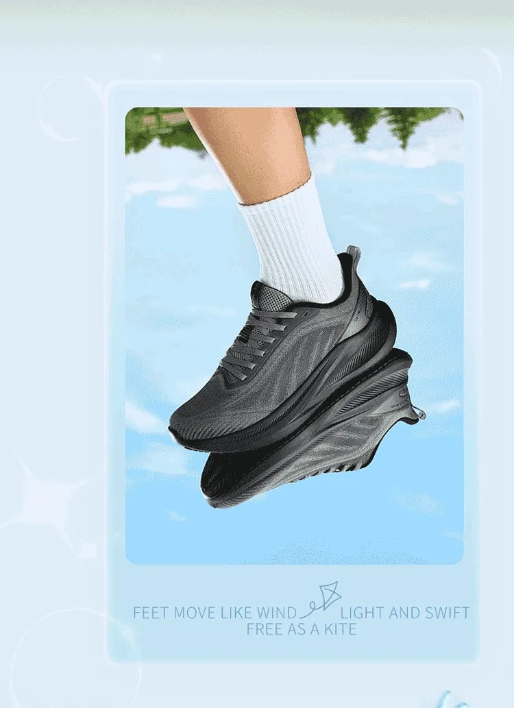 361 Degrees AirFeather 5.0 Men Running Shoes Wear-resistant Elastic Sole Lightweight Breathable Comfortable Sneakers 672612217