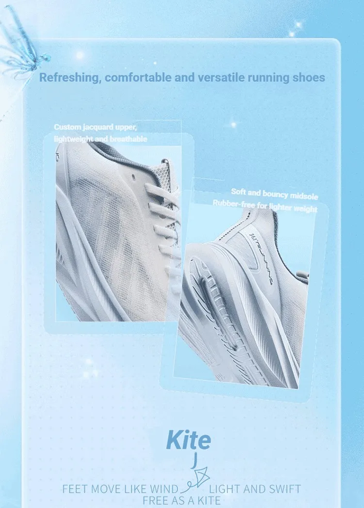 361 Degrees AirFeather 5.0 Men Running Shoes Wear-resistant Elastic Sole Lightweight Breathable Comfortable Sneakers 672612217