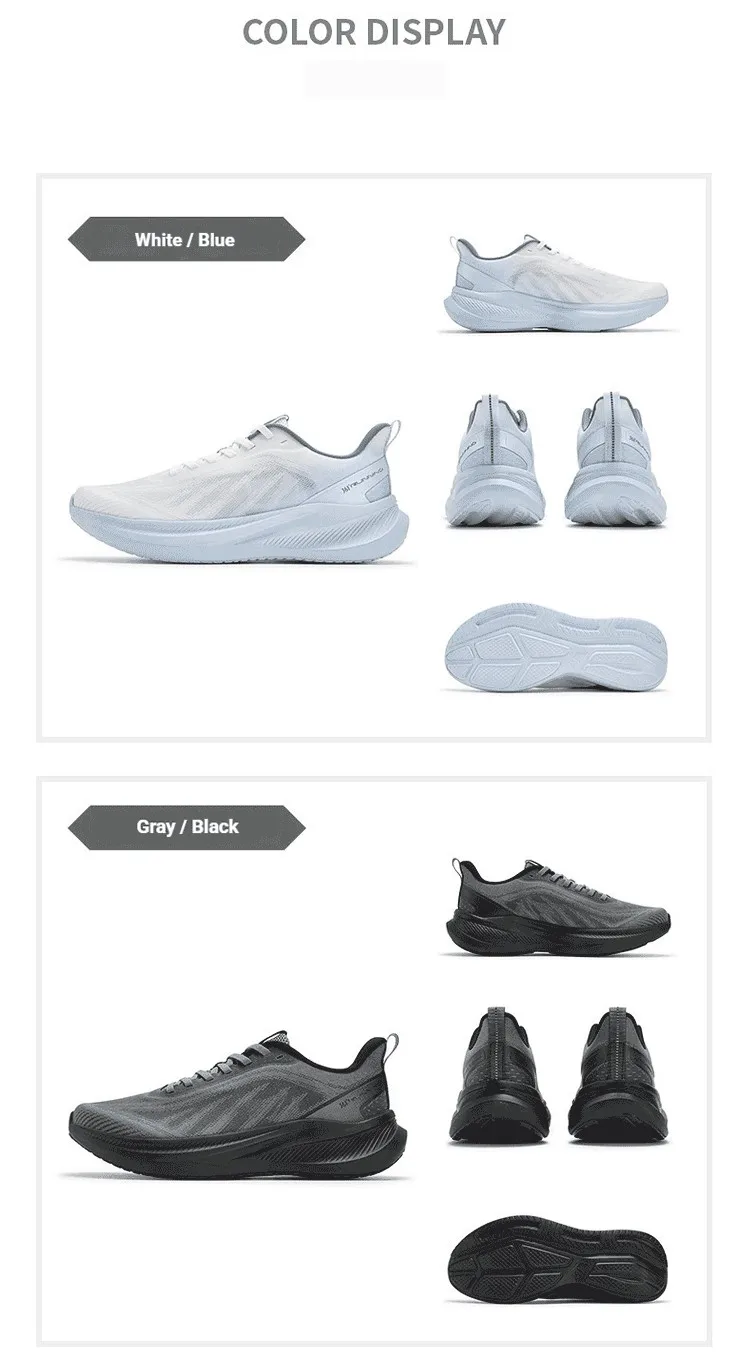 361 Degrees AirFeather 5.0 Men Running Shoes Wear-resistant Elastic Sole Lightweight Breathable Comfortable Sneakers 672612217