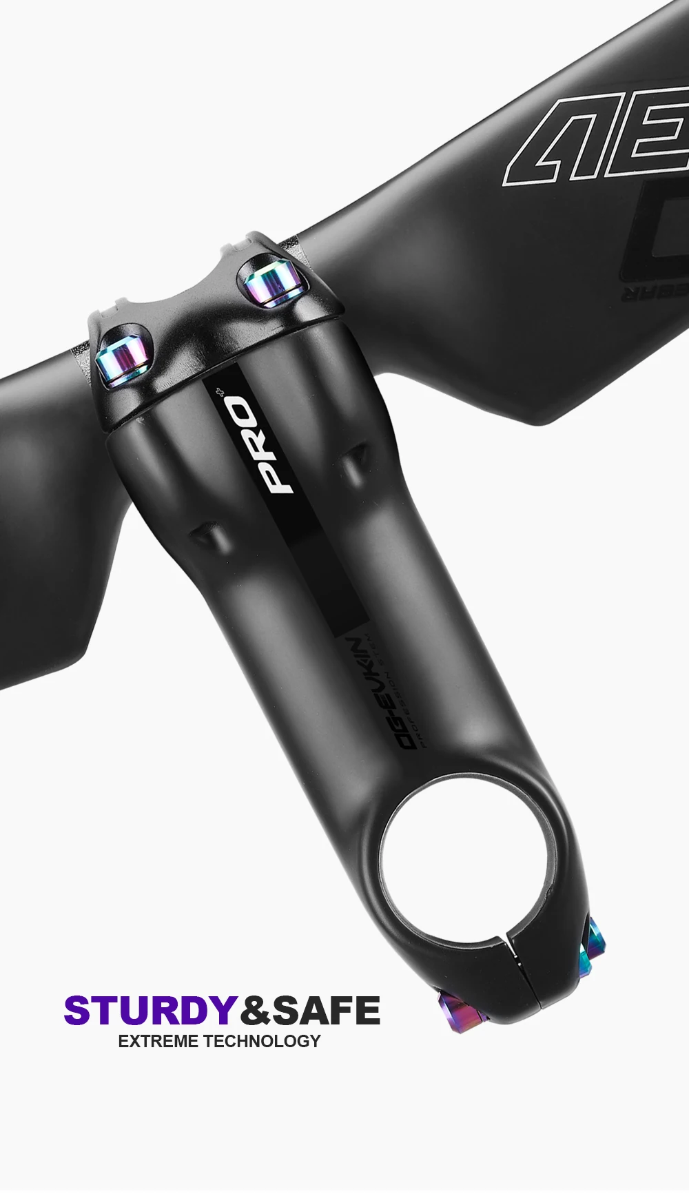 OG-EVKIN BS-004 Pro+ Carbon Fiber Stem 10 Degree 31.8MM Titanium Road Bike Stem Positive and Negative Cycling MTB Bicycle Parts