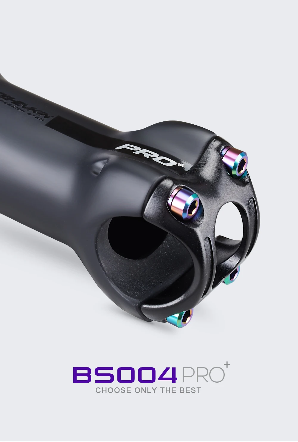 OG-EVKIN BS-004 Pro+ Carbon Fiber Stem 10 Degree 31.8MM Titanium Road Bike Stem Positive and Negative Cycling MTB Bicycle Parts