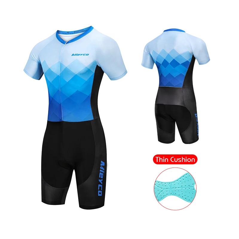 Men’s Triathlon Suit Breathable & Padded Tri Suit for Bike Run Race Day Gear for Triathletes Short Sleeve Gym Set