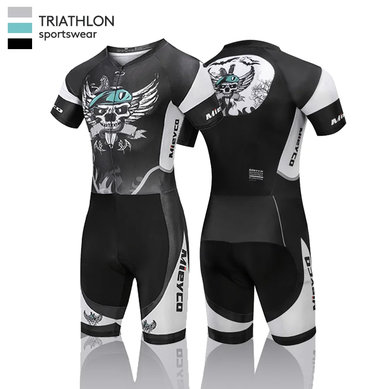 Men’s Triathlon Suit Breathable & Padded Tri Suit for Bike Run Race Day Gear for Triathletes Short Sleeve Gym Set