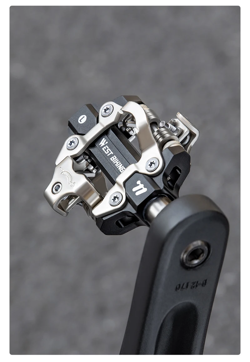 WEST BIKING 3 Bearing Bicycle Lock Pedal Waterproof Aluminum Alloy Clipless Bike Pedals SPD System Professional Cycling Pedal