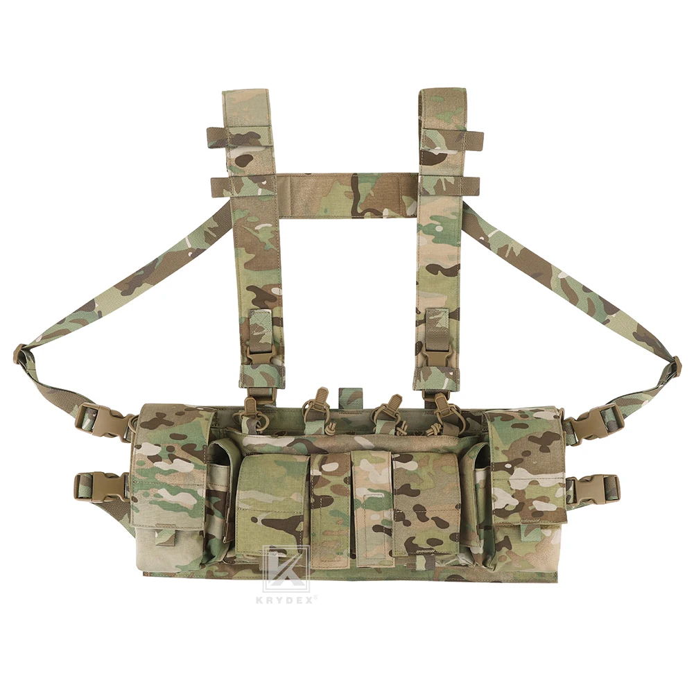KRYDEX 500D Tactical Chest Rig UW Gen IV Low Profile Rigs Carrier With GP Pouch Multifunction Pockets H Harness