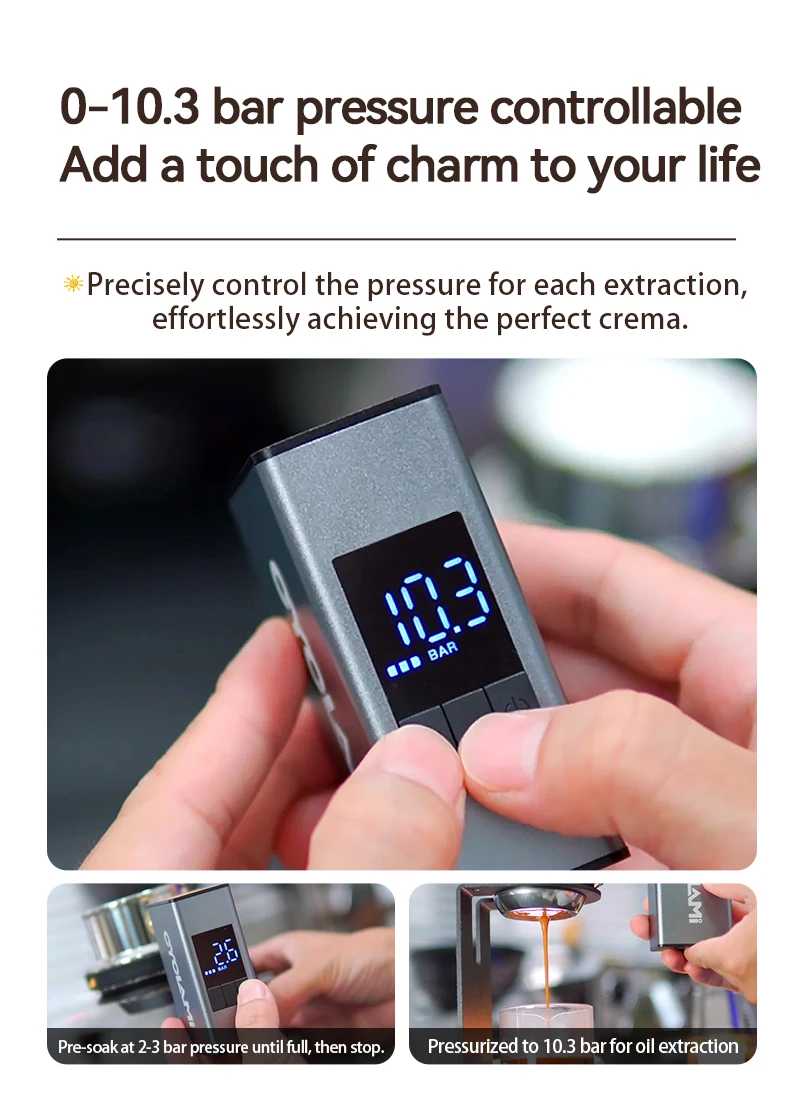 Manual Air-Pressure Espresso Machine Air Pump 10.3 Bar Coffee Essence Extraction Americano For Portable Manual Espresso Brewer