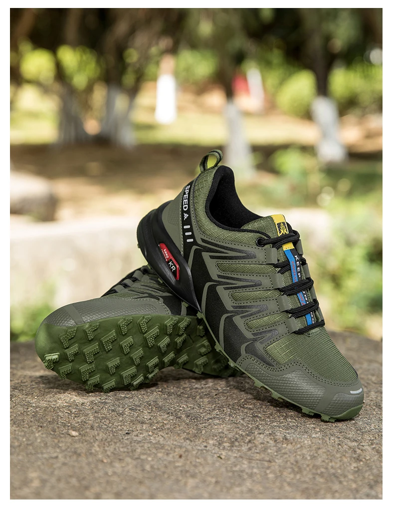 Men's Hiking Shoes All-terrain Outdoor Sports Shoes Breathable Wear-resistant Mesh Non-slip Hiking Shoes Outdoor Cycling Shoes
