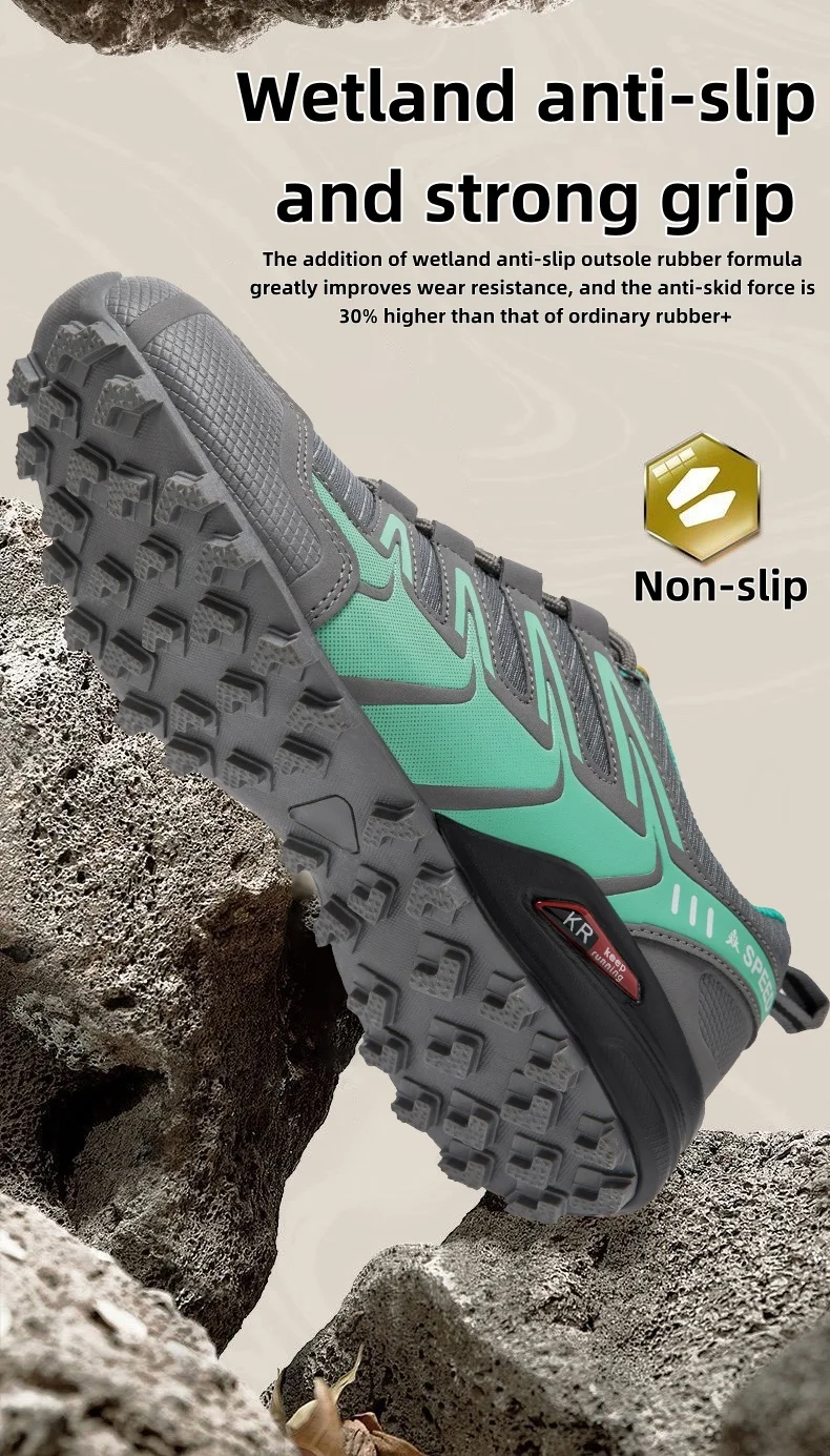 Men's Hiking Shoes All-terrain Outdoor Sports Shoes Breathable Wear-resistant Mesh Non-slip Hiking Shoes Outdoor Cycling Shoes