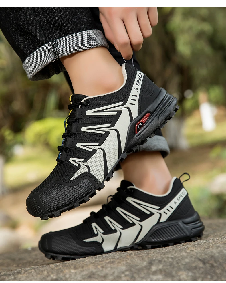 Men's Hiking Shoes All-terrain Outdoor Sports Shoes Breathable Wear-resistant Mesh Non-slip Hiking Shoes Outdoor Cycling Shoes