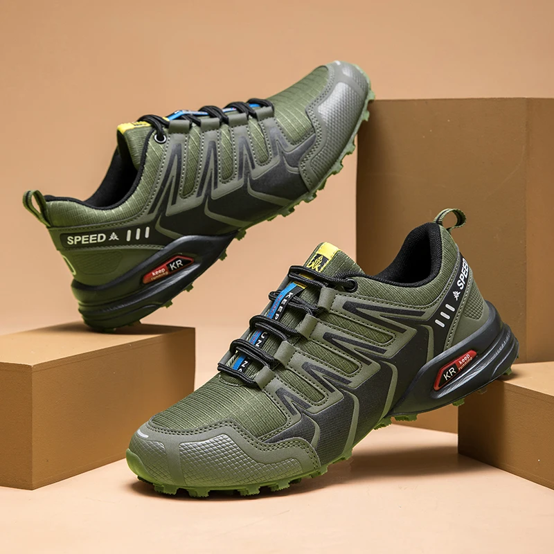 Men's Hiking Shoes All-terrain Outdoor Sports Shoes Breathable Wear-resistant Mesh Non-slip Hiking Shoes Outdoor Cycling Shoes