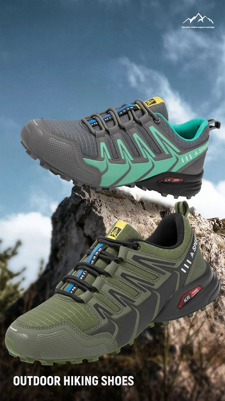 Men's Hiking Shoes All-terrain Outdoor Sports Shoes Breathable Wear-resistant Mesh Non-slip Hiking Shoes Outdoor Cycling Shoes