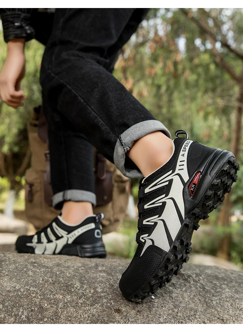 Men's Hiking Shoes All-terrain Outdoor Sports Shoes Breathable Wear-resistant Mesh Non-slip Hiking Shoes Outdoor Cycling Shoes