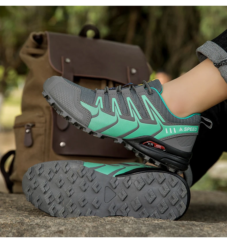 Men's Hiking Shoes All-terrain Outdoor Sports Shoes Breathable Wear-resistant Mesh Non-slip Hiking Shoes Outdoor Cycling Shoes