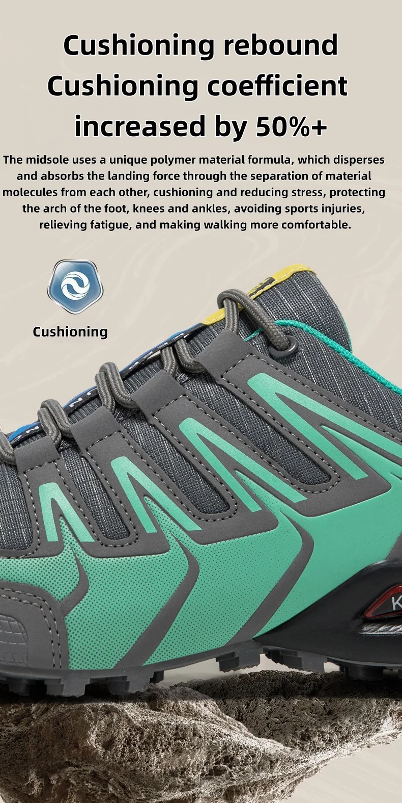 Men's Hiking Shoes All-terrain Outdoor Sports Shoes Breathable Wear-resistant Mesh Non-slip Hiking Shoes Outdoor Cycling Shoes