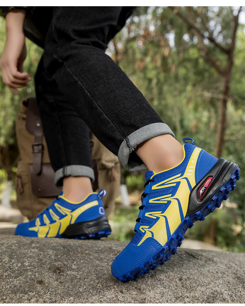 Men's Hiking Shoes All-terrain Outdoor Sports Shoes Breathable Wear-resistant Mesh Non-slip Hiking Shoes Outdoor Cycling Shoes