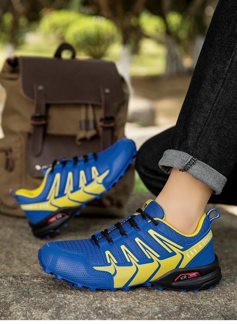 Men's Hiking Shoes All-terrain Outdoor Sports Shoes Breathable Wear-resistant Mesh Non-slip Hiking Shoes Outdoor Cycling Shoes